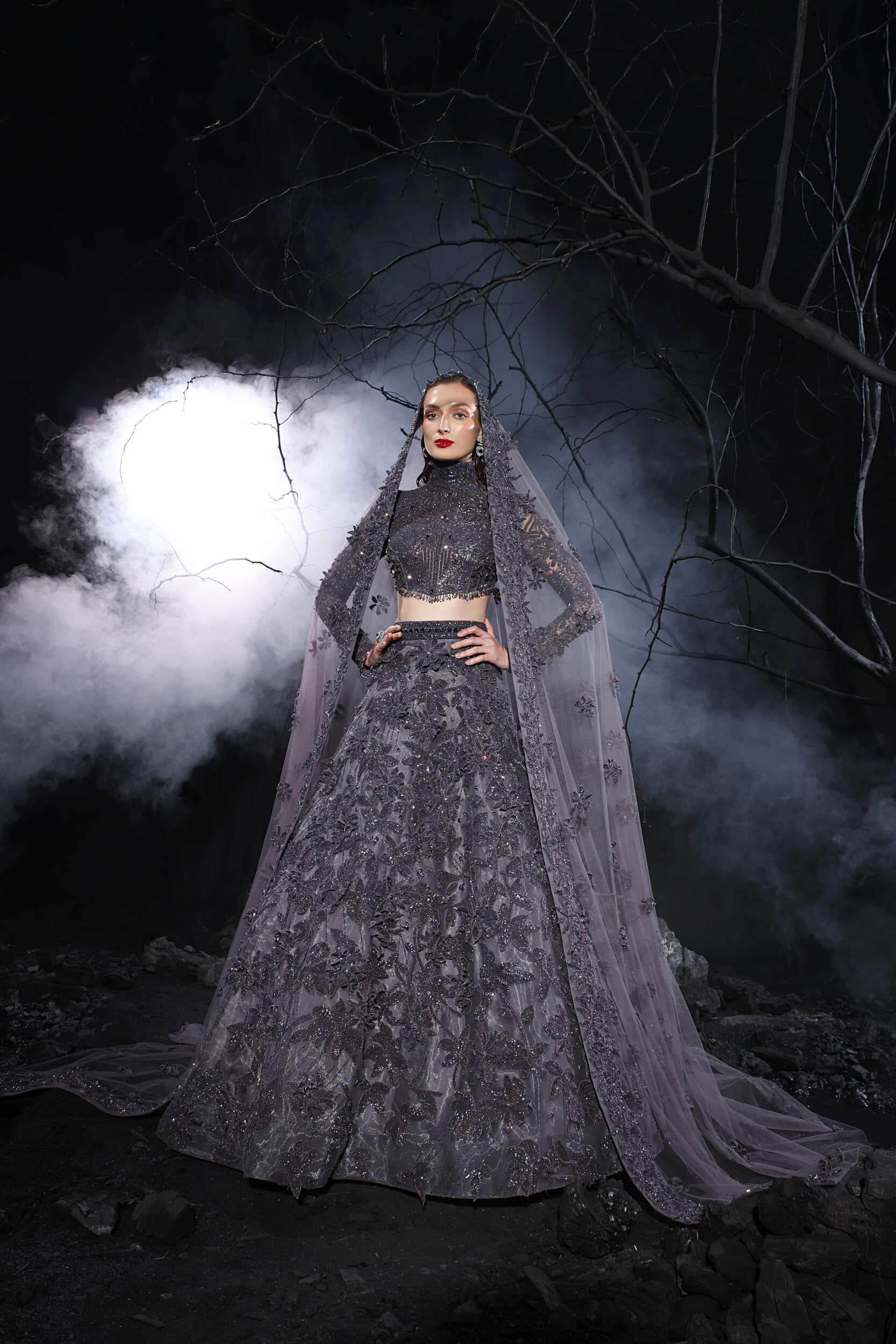 Persian Night Flared Orave Skirt Set