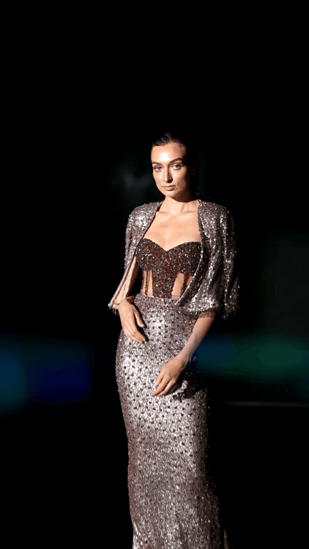 Warm Skin Straight Skirt With Cape Jacket and Corset